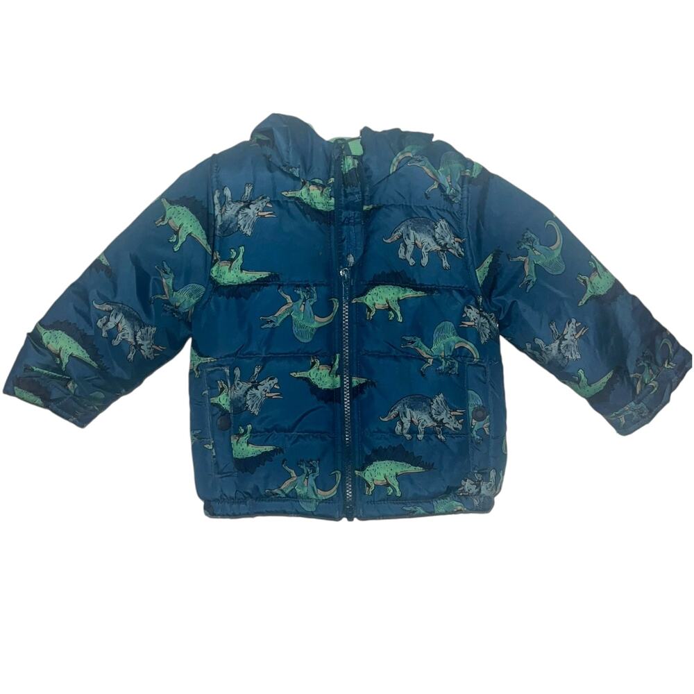 Carter's Dinosuar Toddler Jacket | Size 2T | Unisex | Puffer | EUC